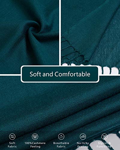 EURKEA Women's Scarf Pashmina Silky Soft Shawls Wraps Stole for Evening, Wedding and Gift - color: Moss Green