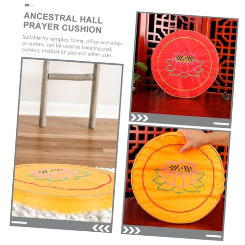 MAGICLULU 2pcs Round Meditation Cushions Lightweight Seating Mat for Prayer Worship Versatile Kneeling Pad for Buddhist Practices Compact Design for Comfort