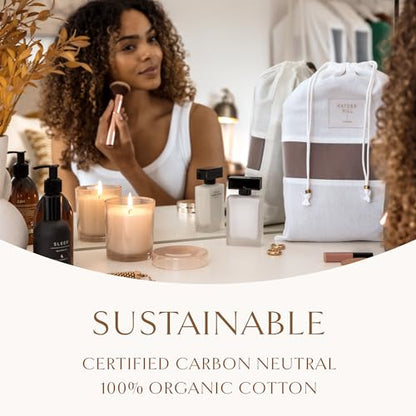 Hayden Hill Luxury Organic Cotton Dust Bags For Handbags - 3 Pack Medium - 20" Purse Storage, Shoe Bags and Handbag Organizer For Closet - Certified Carbon Neutral - style: Medium 20"