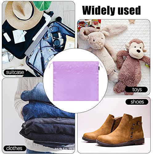 2 Pack Dust Bags for Handbags Silk Dust Cover Bag for Handbags Purses Shoes, Dustproof Drawstring Bag Travel Storage Pouch (Purple) - color: Purple