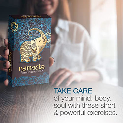 Namaste Mindfulness Cards - Stress & Anxiety Relief, Meditation Cards - Self Care Gifts for Women - MSS Inc