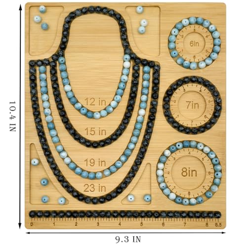 Petoysoso Bead Boards for Jewelry Making, Bamboo Beading Board for Bracelet & Necklace, Jewelry Making Supplies,Bead Tray Supplies