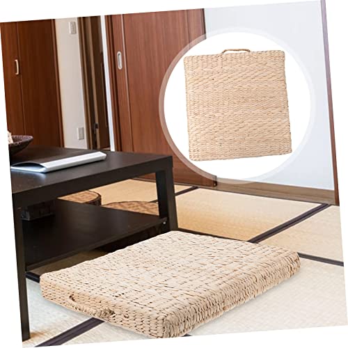 1pc Hand-Made Woven Mat Straw Meditation Cushion for Home Use Thickness for Yoga Meditation and Decorative Seating