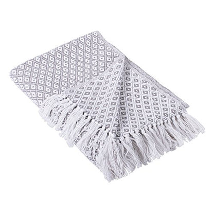 DII Global Mini Diamond Woven Throw, 50x60, Gray