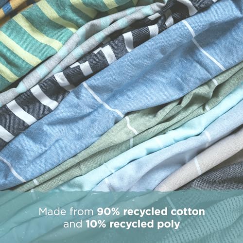 Large Turkish Beach Towel, Classic Powder Blue - Super Soft & Lightweight Quick Dry Absorbent Towels for Beach, Picnic Blanket or Bath Towel - Sand Free Organic Turkish Cotton Yarn