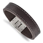 Bracelet White Stainless Steel bracelet Contemporary Brown 8 in 16 mm