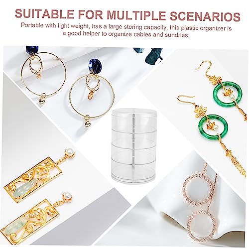 COLLBATH 2pcs Rotatable Multi Cord Organizer Boxes for Efficient Jewelry Storage and Quick Access Sturdy and Lightweight Design