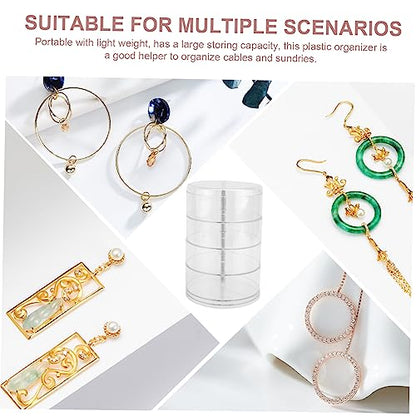 COLLBATH 2pcs Rotatable Multi Cord Organizer Boxes for Efficient Jewelry Storage and Quick Access Sturdy and Lightweight Design