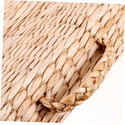 ABOOFAN Straw Woven Square Mat Floor Cushion for Yoga Meditation Bedroom Decor