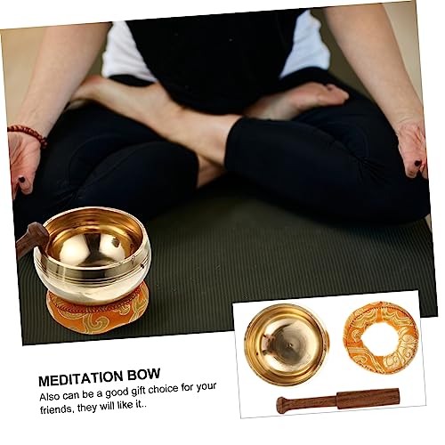 1set Meditation Singing Bowl with Cushion Striker Handmade Nepalese Sound Bowl for Healing Practices for Mindfulness Relaxation