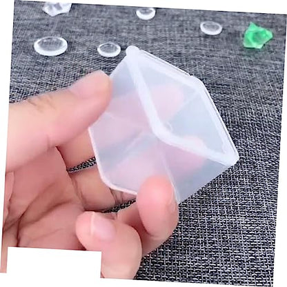 LIFKOME 50pcs Transparent Plastic Storage Box Mini Organizer for Crafts Tools and Medicine Durable Material for Easy Identification and Convenient Use