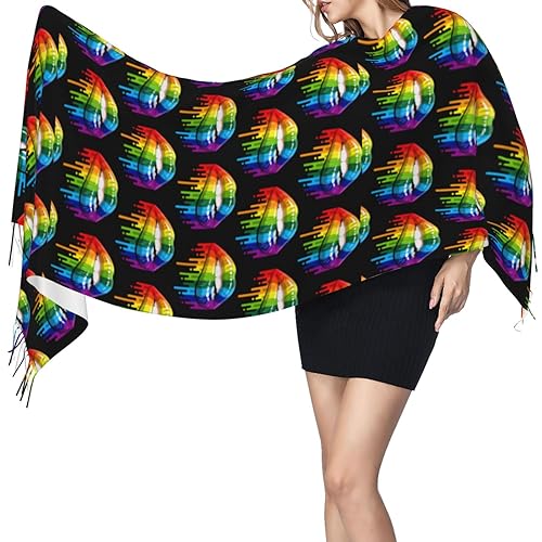 Supdreamc Cashmere Feel Scarf Soft Women Warm Cozy Scarves Multiple Colors - color: Picture (134)