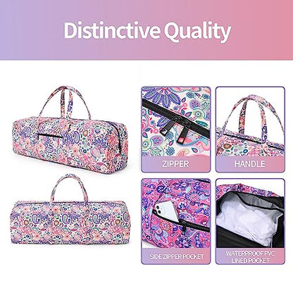 | Yoga Mat Bag | Large Yoga Mat Carrier with Wet Pocket | Yoga Gifts | Gym Tote Bag for Women - color: Pink
