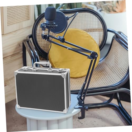 Portable Aluminum Alloy Briefcase with Padded Interior for Safe Storage of Instruments and Tools Lightweight Design for Easy Transportation for Office and Home Use