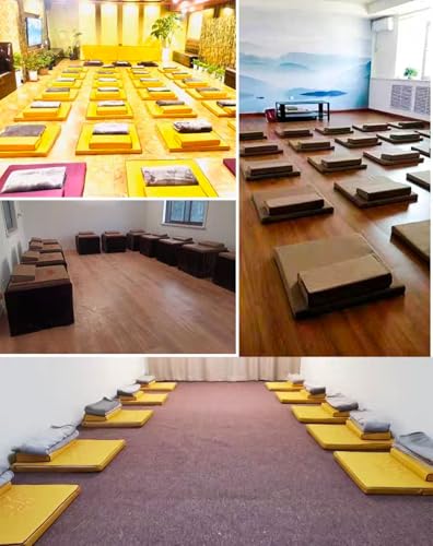 Meditation Mats,Futons, Household Folding, Thickened Fabrics, Coconut Palm, Kneeling Mats(Size:70x70cm(28x28inch),Color:Purple) - color: Purple, size: 70x70cm(28x28inch)