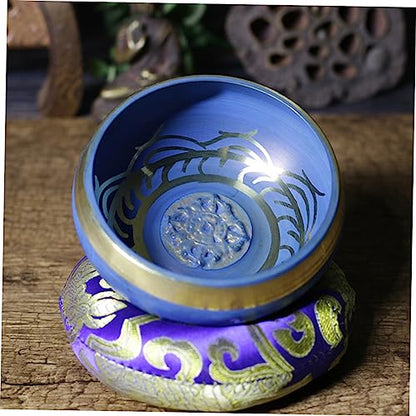 Handmade Tibetan Singing Bowl Set for Meditation and Yoga Copper Sound Bowl with Random Patterns for Mindfulness and Chakra Healing