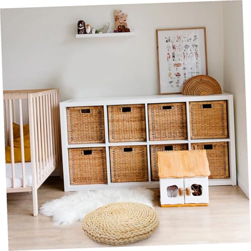ERINGOGO Meditation Mat Thickened Home Meditating Cushion Seating Ground Pad Handwoven Seat Floor Straw Woven Pad