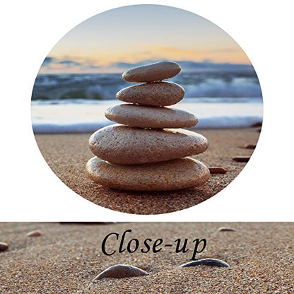 KREATIVE ARTS - 5 Pieces Canvas Prints Wall Art Zen Stones Balance Pebbles Stack on Beach Modern Wall Decor Stretched Gallery Canvas Wrap Giclee Print Ready to Hang (Large Size 60x32inch)