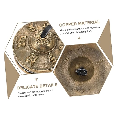 Tibetan Copper Tingsha Meditation Chime Bell Set for Yoga and Spiritual Practice Lightweight Easy to Carry for Mindfulness and Sound Therapy