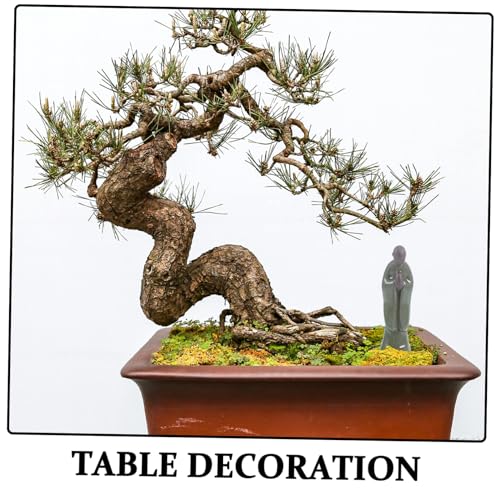 Abaodam 1pc Meditating Buddha Figurine Zen Monk Statue for Decor Decorative Ceramic Sculpture for Bonsai and Miniature Landscapes Meaningful for Serenity and Tranquility