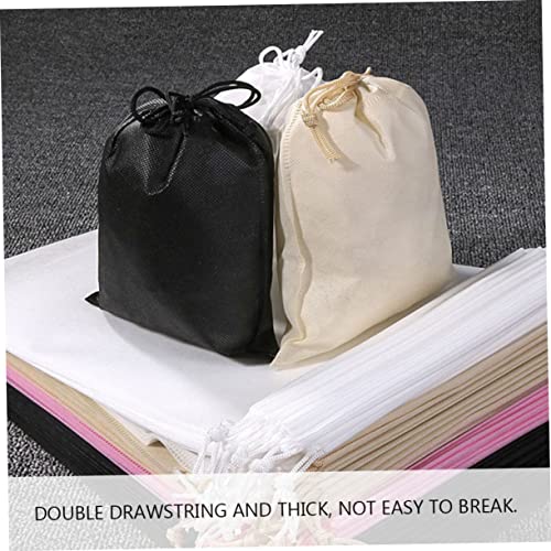 1 Set 15Pcs Dustproof Drawstring Storage Bag Non Woven Organizer for Clothes and Cosmetics Includes for Home and Outdoor Use