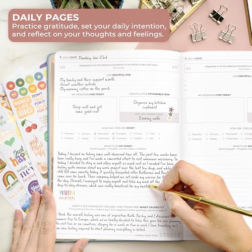Clever Fox Inner Peace Journal – Guided Stress & Anxiety Relief Journal with Prompts – Healing & Self-Discovery Notebook for Women & Men (Aquamarine) - color: Aquamarine