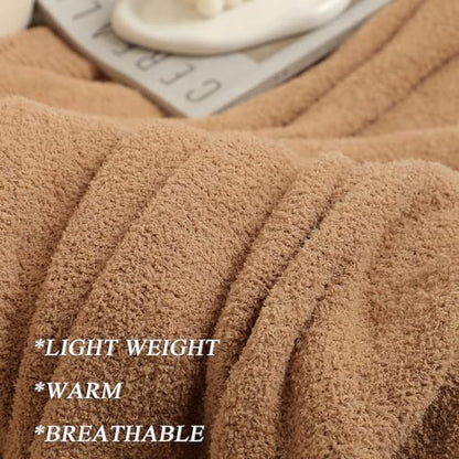 bearberry Super Soft Fluffy Throw Blanket Lightweight Cozy Warm Throw Blankets for Couch Bed Sofa All Season (Camel, 50”x60”) - color: Camel, size: Throw(50″x60″)