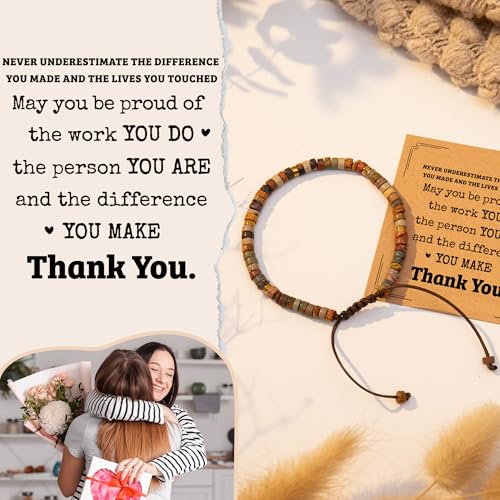Inspirational Gifts Bracelets for Women: Mothers Day Birthday Gifts for Mom Women Friends Sister - Healing Natural Stone Beads Bracelets Thinking of you Get Well Soon Gift for Women