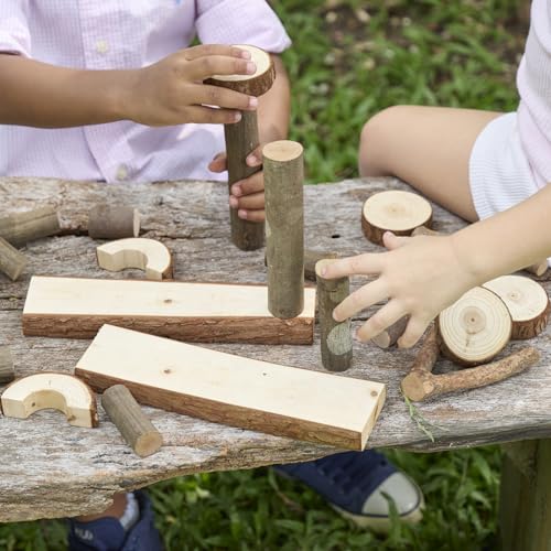 Guidecraft Branch Blocks - 36 Piece Kid's Natural Wooden Unit Building Set, Tree Block Stacking Sorting Toy for Toddlers