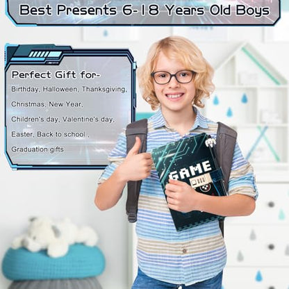 Video Game Diary with Lock for Boys Ages 8-12, Game Journal for Teen Boys 10-18, Cool Birthday Gifts for Kids Journal, Writing Gaming Notebook with Pen Back to School Gifts for 8 9 10 11 12 13 14 15 16 Teenagers