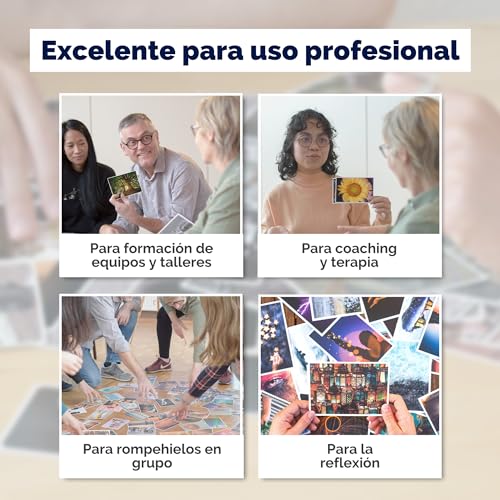 metaFox - 52 Inspirational Cards, Positive Affirmations Cards & Motivational Postcards, Picture Cards For Coaching & Therapy, Mindfulness Cards, Coaching Cards, Original Motivational Deck (Spanish) - color: Spanish