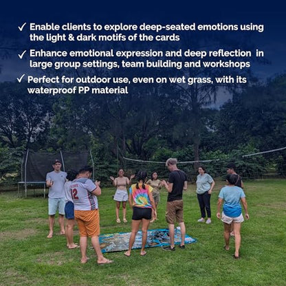 metaFox "World of Emotions" B5 – 52 Coaching Cards for Emotional Intelligence, Team Building & Self-Reflection – Use as Self Reflection, Facilitation and Therapy Card Deck - color: Large World of Emotion