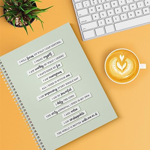 Gotcha Covered Notebooks Positive Self Talk Spiral Notebook / 8.5" x 11" Journal / 120 Wellness Tracking Pages/Durable Gloss Laminated Softcover/White Wire-o Spiral Binding/Made in the USA - style: Positive Self Talk