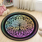 Chakra Round Area Rug, Non-Slip Meditation & Yoga Carpet for Living Room, Meditation Round Area Rugs, Modern Circular Bedroom Rug B01