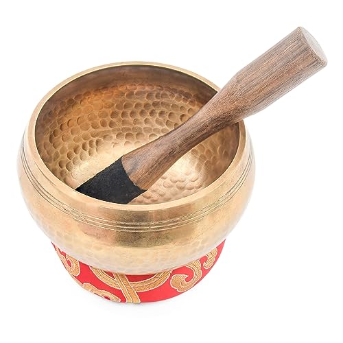 Tibetan Singing Bowl Set-Authentic Cuencos Tibetanos for Sound Healing, Meditation & Chakra Balancing - Includes Cushion, Mallet-Unique Spiritual Gifts for Women and Men (5.2 Inch Bowl) - size: 5.2 Inch Bowl