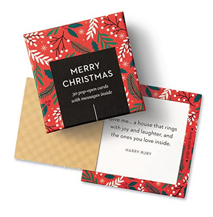 Compendium ThoughtFulls Pop-Open Cards — 3-Pack of Shine, Believe, Merry Christmas — 90 Pop-Open Cards, Each with a Different Message Inside - color: Shine, Believe, Merry Christmas