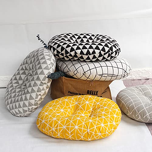 Round Corduroy Floor Pillow Super Soft Breathable Seat Cushion Four Seasons Tatami Meditation Cushion for Indoor Dining Living Room Kitchen-Grey 60cm(24inch)