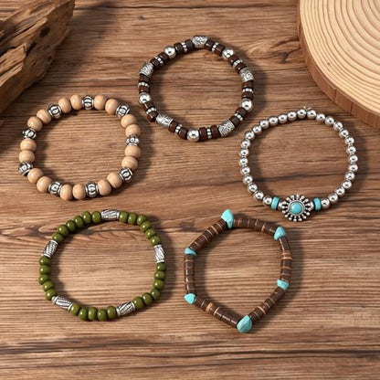 Gothic Bracelet Adjustable Punk Braided Leather Multilayer Grunge Set Bracelets Emo Metal Cuff Wrap Bangles Meaningful Gift - color: J-BZ-58