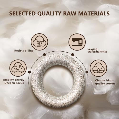 7 Pcs Singing Bowl Cushion Set for 6-12" Tibetan Singing Bowls, Handmade Silk Brocade Fabric Round Cushion Pillow for Folk World Percussion Meditation and Crystal Sound Bowls(Silver)