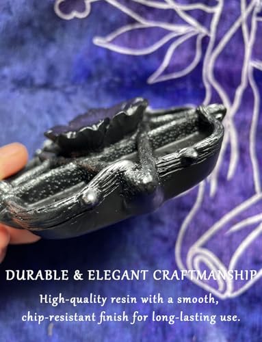 Pentacle Altar Crystal Ball Holder, Tealight Tray for Astrology Ritual Alter Witch Decor, Plate Witchcraft for Wiccan Tarot Supplies
