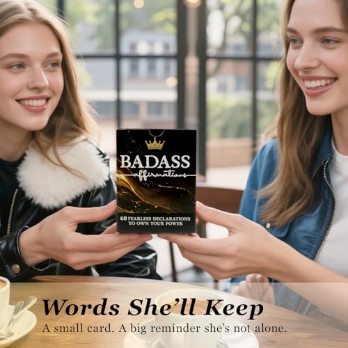 Badass Affirmation Cards for Women – 60 Self Love & Empowerment Cards, Inspirational Gift for Her, Easter Basket Stuffer, Mother’s Day & Graduation Gift