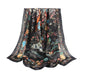 ANDANTINO 100% Silk Scarf 43" Large Square Lightweight Headscarf& Shawl–Women Hair Wraps-With Gift Packed - color: Floral-black