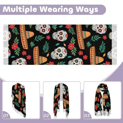 Big Oversized Long Scarves Pashmina Shawl Wrap Women gifts - color: Picture (644)
