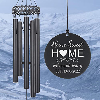 Home Sweet Home Wind Chime, New Home Wind Chime, Personalized Housewarming Gift for New House, Housewarming Gift Ideas, First House, House Warming - color: Sweet Home-1