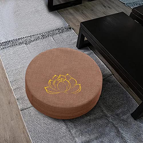 Meditation Cushion, Tibetan Meditation Cushion, Floor Cushion for Outdoor Meditation, Prayer, Living Room, Khaki 6cm