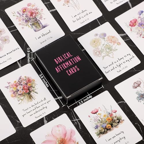 JoycuFF Affirmation Cards for Women, Graduation Christmas Mothers Day Prayer Bible Verse Scripture Cards Gifts for Women Daily Positive Affirmations Gifts