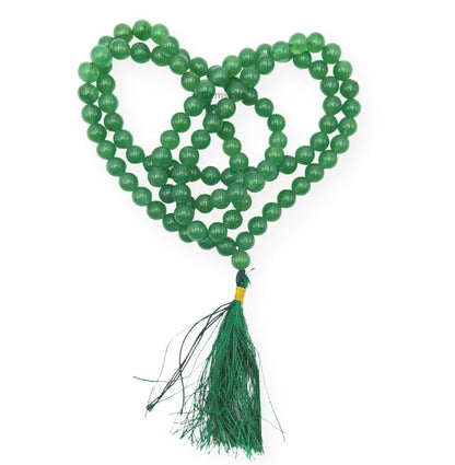 GEMSCITE Japa Mala 108 Prayer Beads Perfect for Meditation Spiritual Mala Necklace & Wrist Mala Bracelet - color: Green Aventurine, size: Without Knots