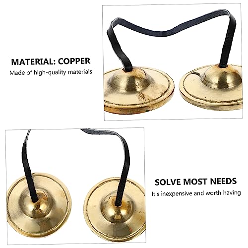 1Pc Handmade Copper Cymbal Bell for Yoga Meditation Durable Religious Musical Instrument for Mindfulness and Sound Healing Produces Harmonic Tones for Positive Energy
