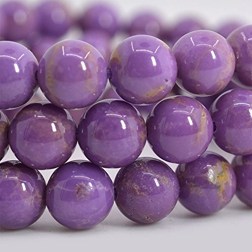 Justinstones Gem Semi Precious Gemstone 8mm Round Beads Stretch Bracelet 7 Inch Unisex - color: Lavendar Phosphosiderite