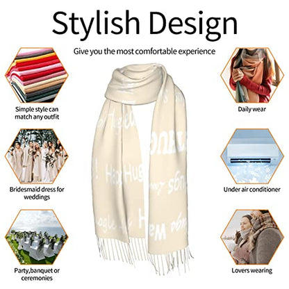 Hugs Shawl Gift For Friends And Family With Inspirational Messages Pashmina Positive Energy,Compassion,Serenity Wraps - color: Sxk00